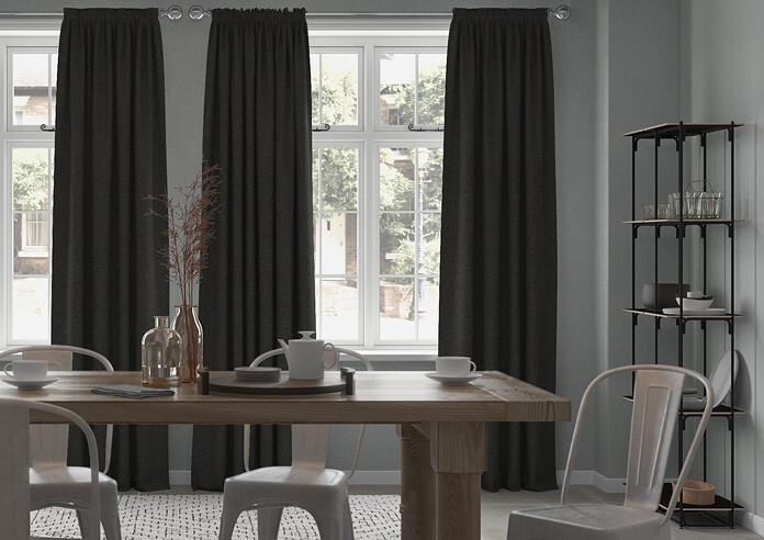 Kent, Black - Made to Measure Curtains - Image 3